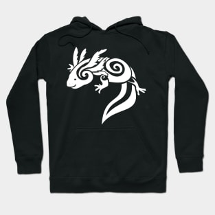 White Axolotl Tribal Hoodie